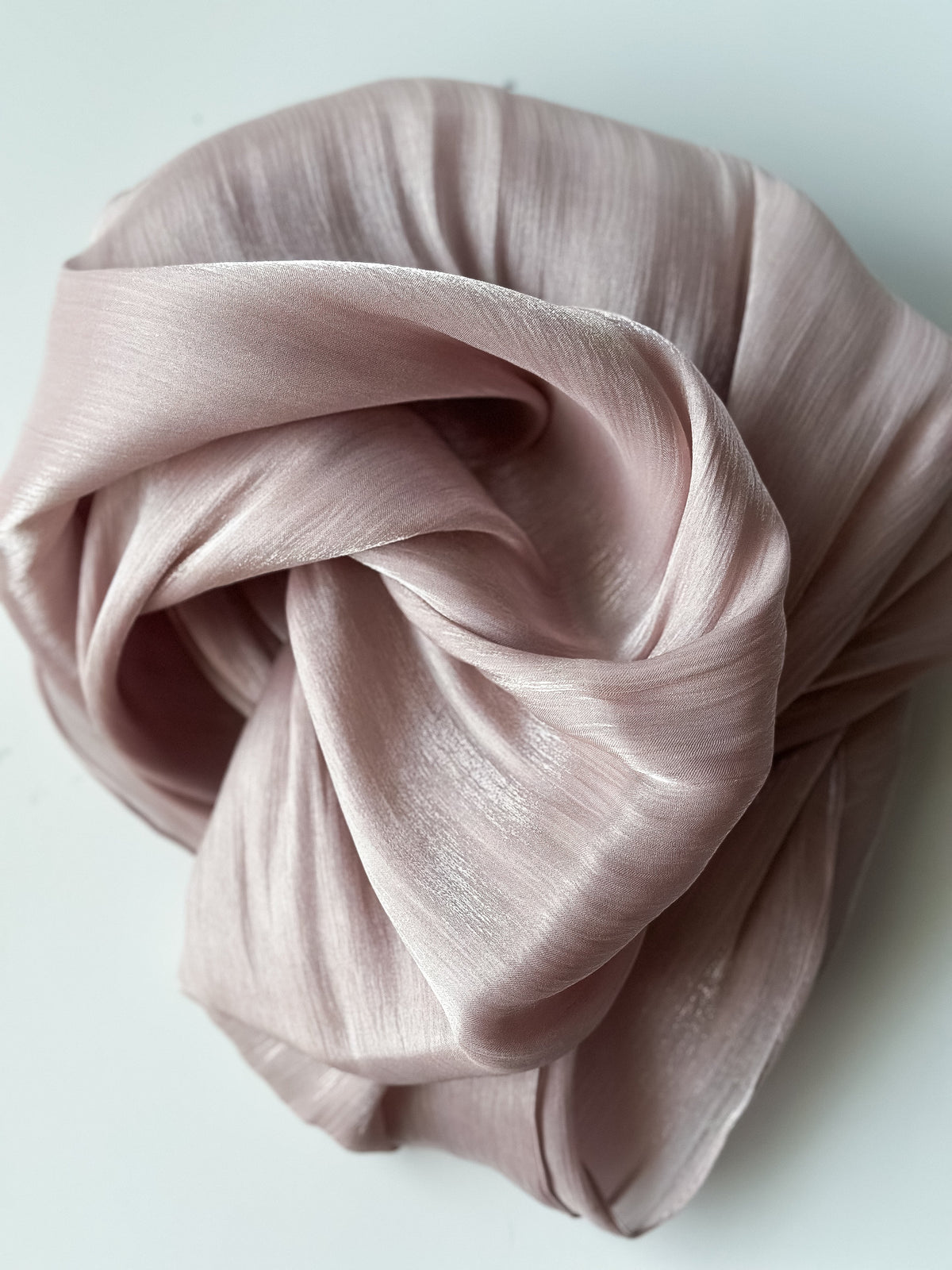 Shimmer Silk Hijab in Dusty Rose