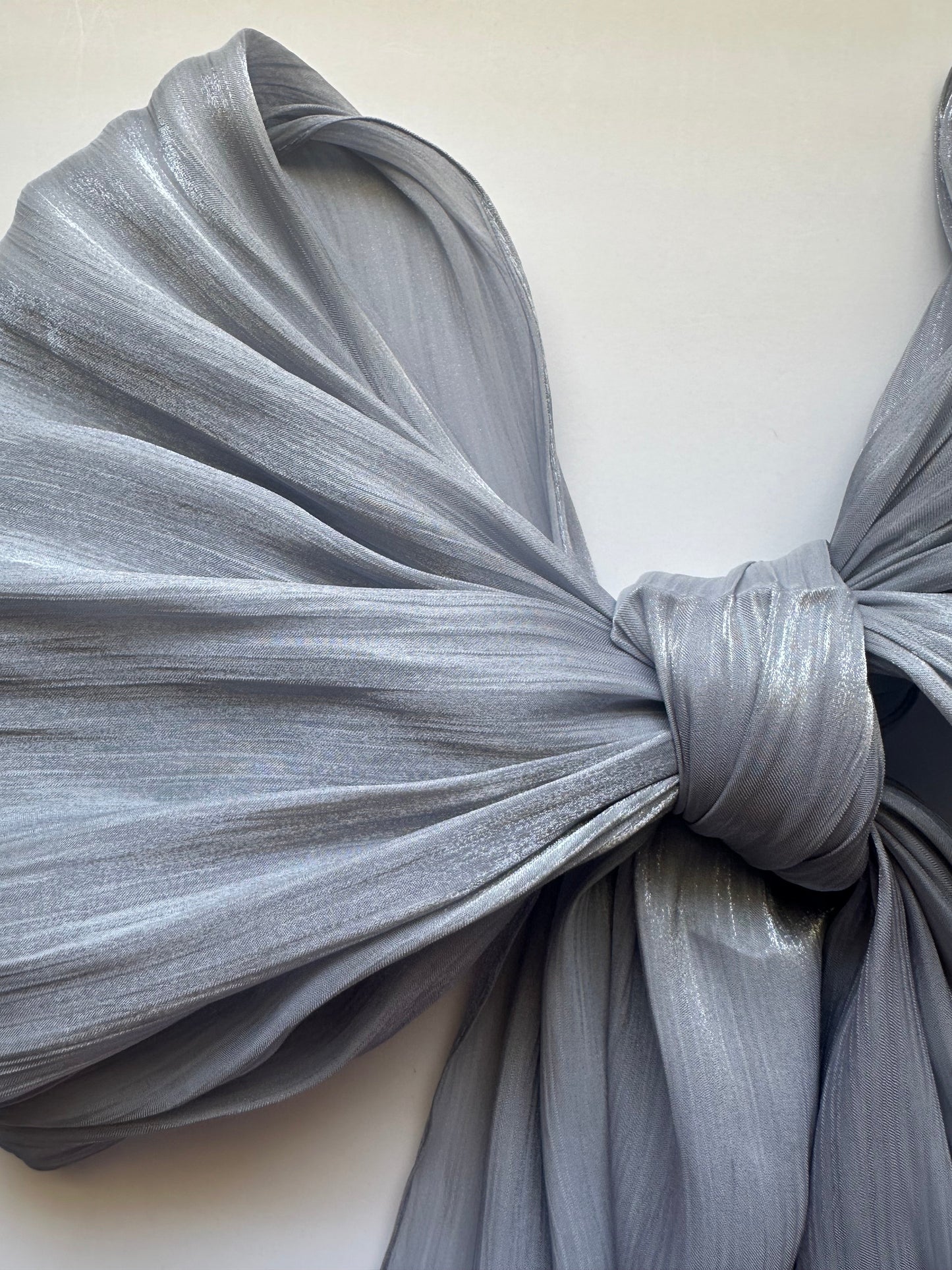 Shimmer Silk Hijab in Silver